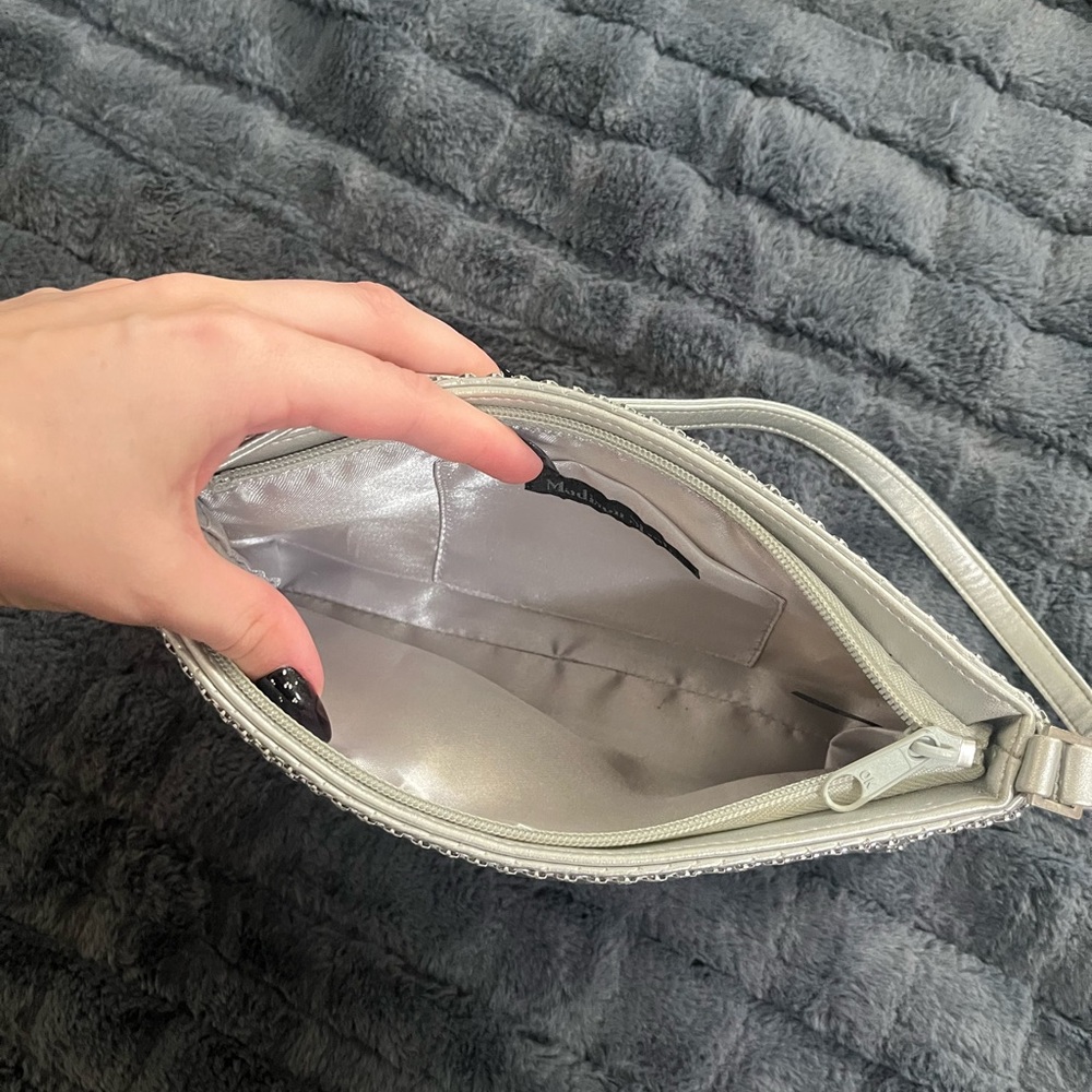 Madison Studio Shimmering Silver Mini Bag - Picture 2 of 3